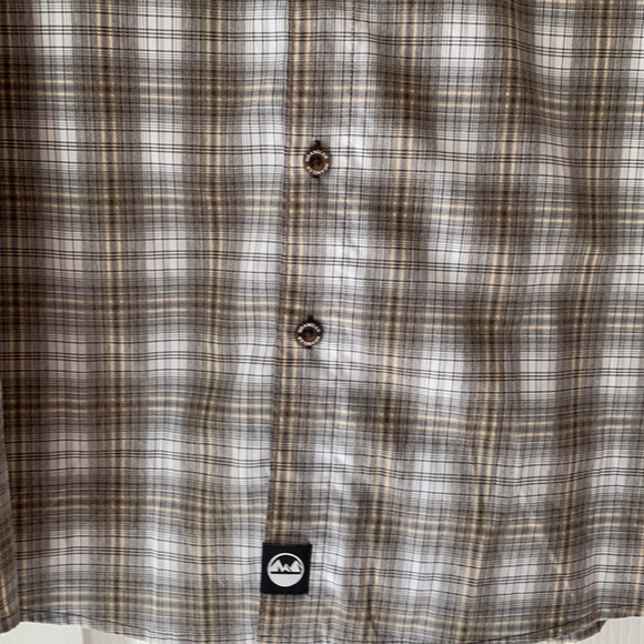 Wrangler Outdoor Series Grey Checkered Long Sleeve Button Down Size XL - Picture 10 of 14